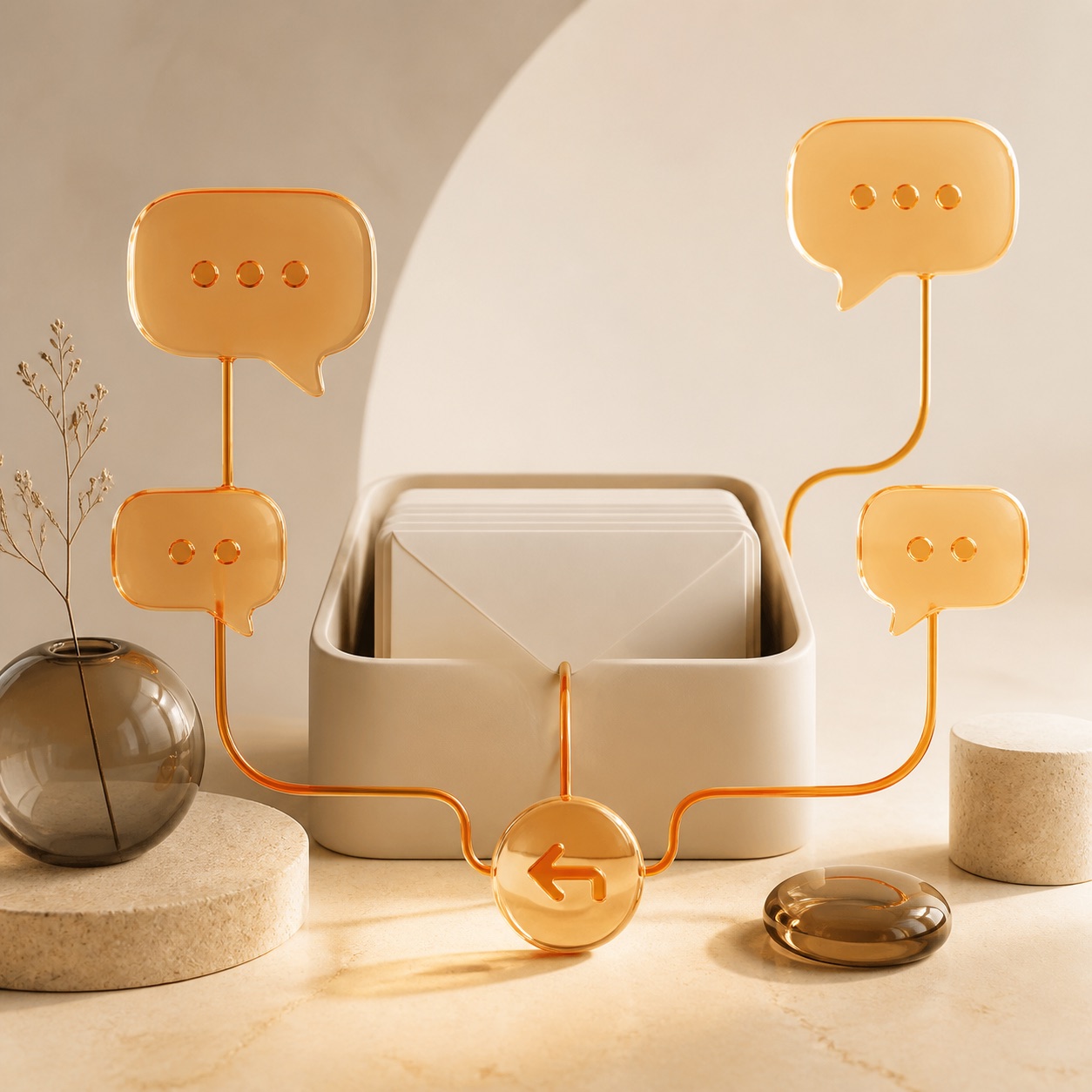Illustration d’une automatisation du service client et du traitement des demandes simples.